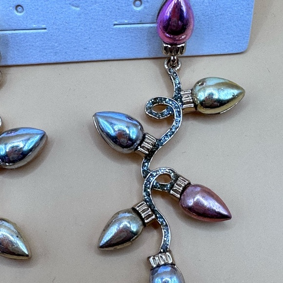 SUGARFIX BaubleBar Dangle Drop Earrings Silver Statement Holiday Gift Jewelry - Picture 5 of 8